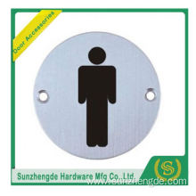 BTB SSP-001SS Round Unisex Adhesive Toilet Door Plate Sign